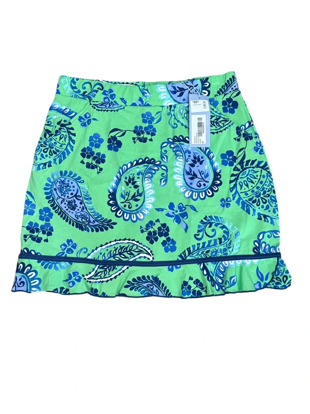 Ava Clare green paisleys Maddie skort NWT